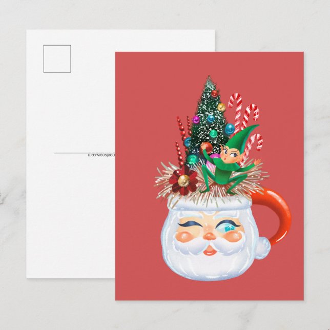 Carte Postale Vintage Père Noël Mug
