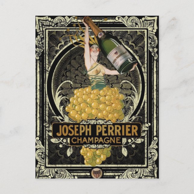 Carte postale vintage Perrier Champagne (Devant)
