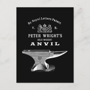 Carte Postale Vintage Peter Wright Anvil Blacksmithing