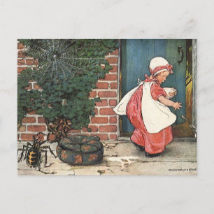 Carte Postale Vintage Petite Miss Muffet Spider Nurserme Rhyme