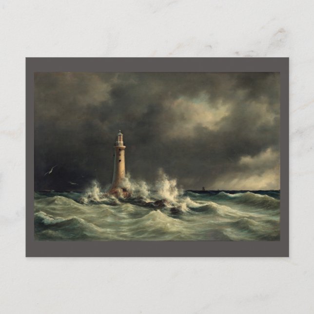Carte postale vintage, phare (Devant)