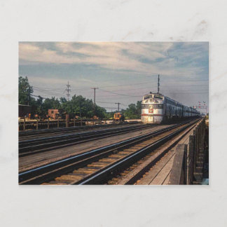 Carte Postale Vintage photo Burlington Route Locomotive