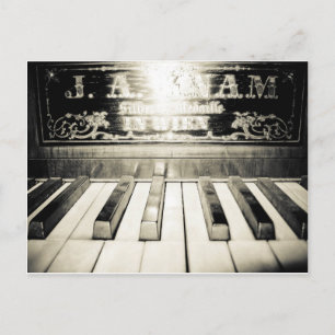 Carte Postale Vintage Piano Print