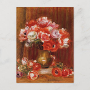 Carte Postale Vintage Pierre-Auguste Renoir Anemones