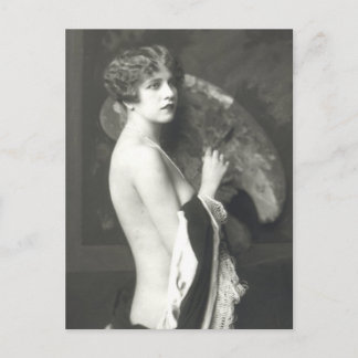 Carte Postale Vintage Pin oser fille photo