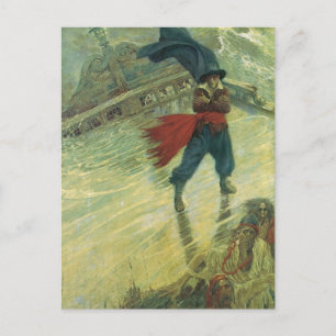 Carte Postale Vintage Pirate, le Hollandais volant par Howard Py