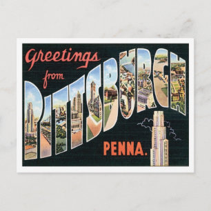 Carte Postale Vintage Pittsburgh Pennsylvanie