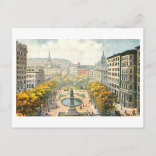 Carte Postale Vintage place Victoria Square à Montréal, Québec,