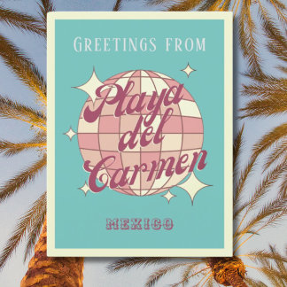 Carte postale Vintage Playa del Carmen Mexique