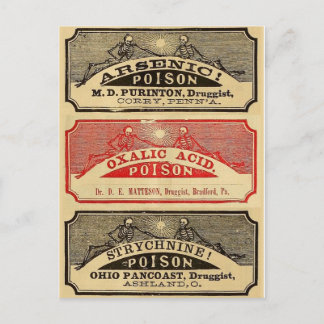 Carte postale vintage Poison