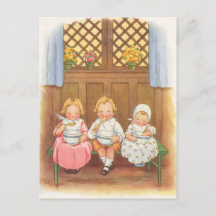 Carte Postale Vintage Porridge Porridge Hot Childrys Nursery Rhy