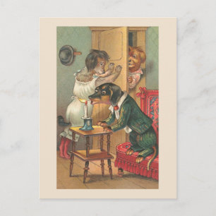 Carte postale Vintage pour chien "Oops No 2"