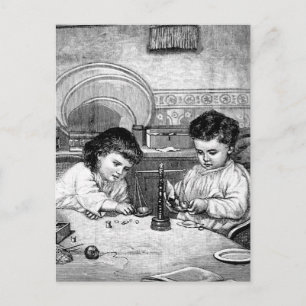 Carte postale vintage pour enfants
