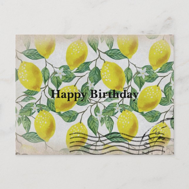 Carte postale vintage pour l'anniversaire (Devant)