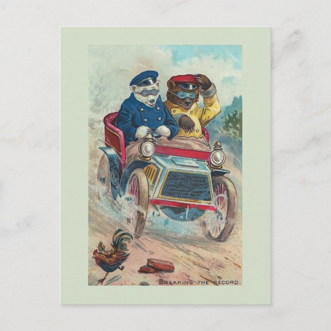 Carte postale Vintage pour ours "Breaking the Reco (Devant)