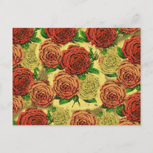 Carte Postale Vintage Pretty Chic Rouge Rose fond d'écran