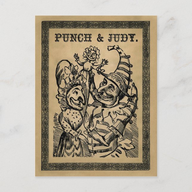 Carte Postale Vintage Punch et Judy (Devant)