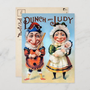 Carte postale vintage Punch et Judy