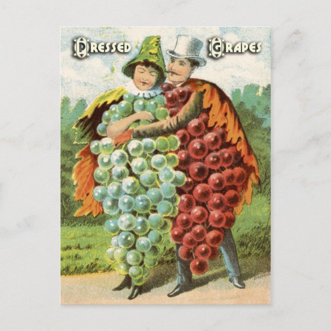 Carte postale vintage : Raisins (Devant)