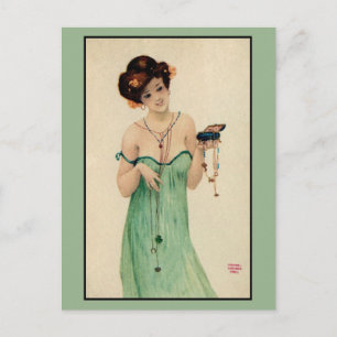 Carte Postale Vintage Raphael Kirchner Paris 1910 mode femme
