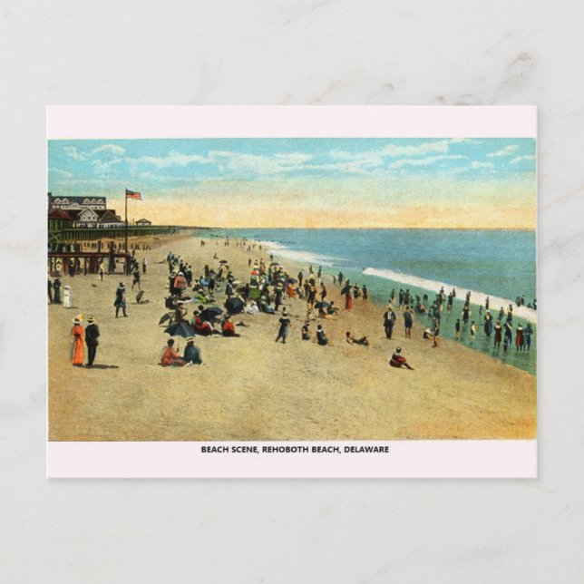 Carte postale vintage Rehoboth Beach Delaware (Devant)