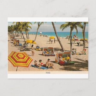 Carte Postale Vintage Retro Florida Beach Travel