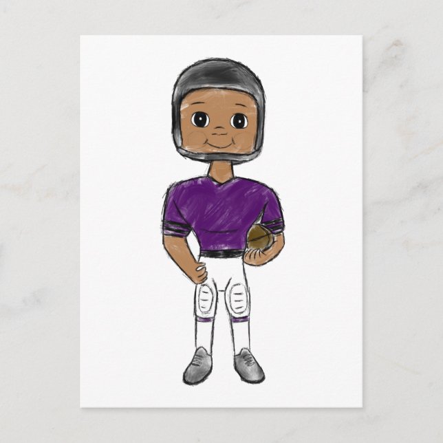 Carte Postale vintage retro football player (Devant)