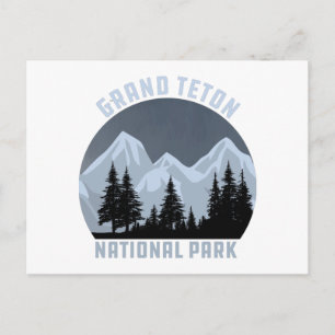 Carte Postale Vintage rétro Grand Teton National Park Wyoming