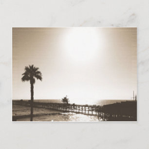 Carte Postale vintage rétro jetée de san clemente californie sép