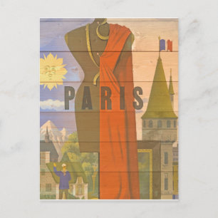 Carte Postale Vintage Retro Paris Tourisme