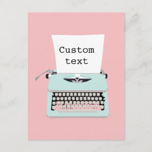 Carte Postale Vintage retro typewriter and paper design