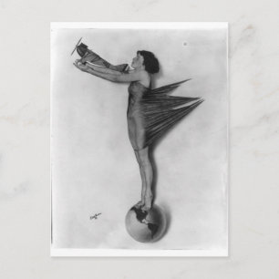 Carte Postale Vintage Rocket Lady