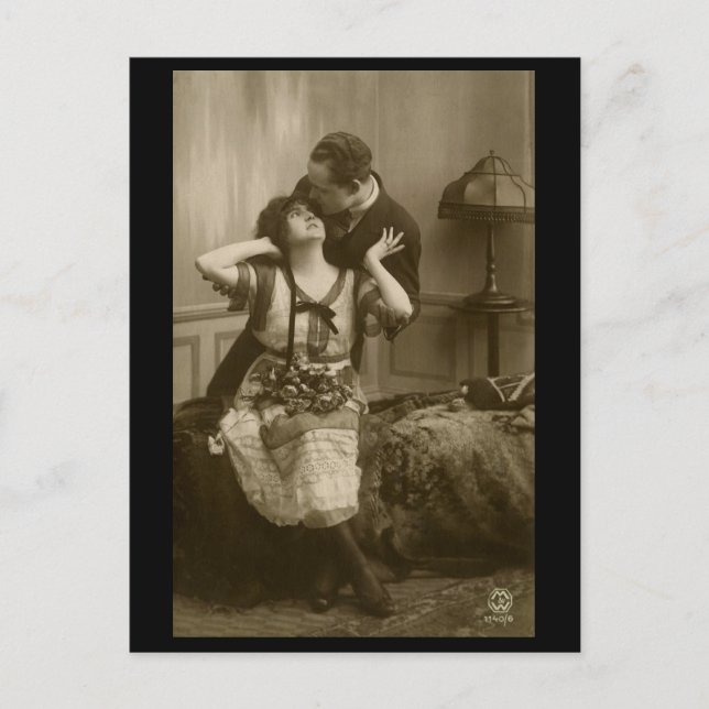 Carte postale vintage Romantique Couple (Devant)