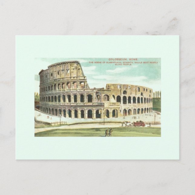 Carte postale vintage Rome Colosseum Travel (Devant)