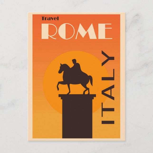 Carte Postale Vintage Rome Italie Voyage (Devant)