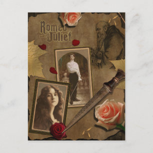 Carte postale vintage Romeo et Juliet Scrapbook