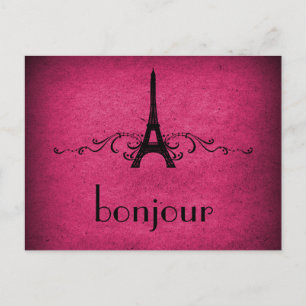 Carte postale vintage, rose