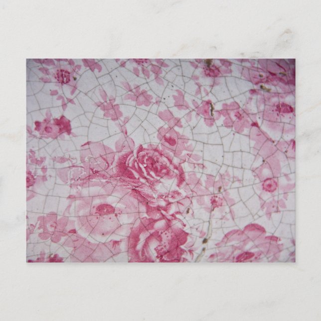 Carte Postale Vintage rose (Devant)
