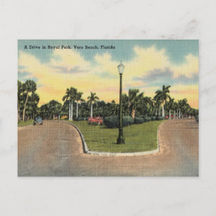 Carte Postale Vintage, Royal Park, Vero Beach, Floride