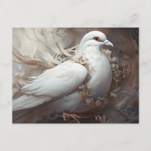 Carte Postale Vintage Rustic Mariage Dove