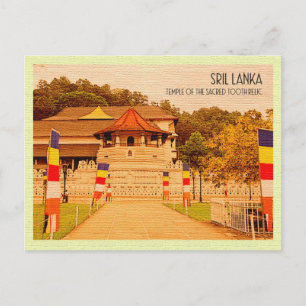 Carte postale vintage Sacré Dent Relic Sri Lanka
