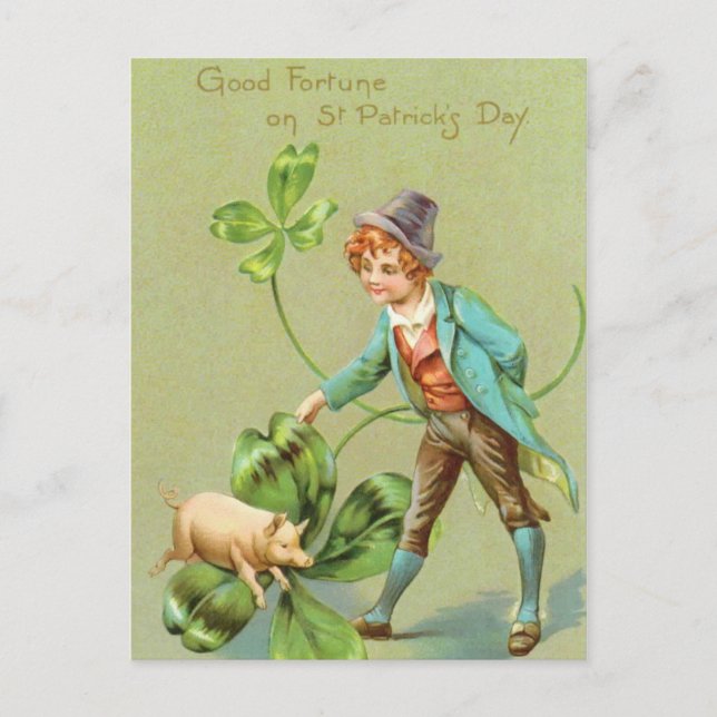 Carte postale vintage Saint Patrick's Day (Devant)