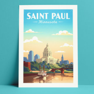 Carte Postale Vintage Saint Paul Minnesota