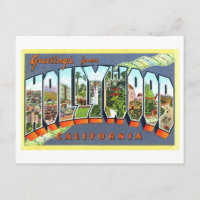 Vintage Salutations de Hollywood, Californie