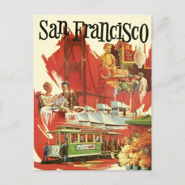 Carte postale vintage San Francisco (Devant)
