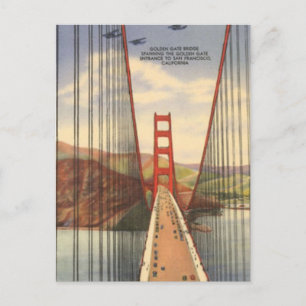 Carte Postale Vintage San Francisco, États-Unis -