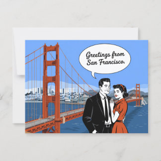 Carte postale vintage San Francisco | Salutations