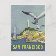 Carte postale vintage San Francisco Travel