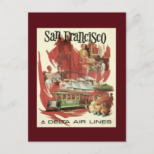 Carte postale vintage San Francisco Travel