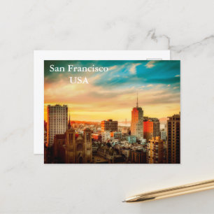 Carte Postale Vintage San Francisco USA Travel Tourisme